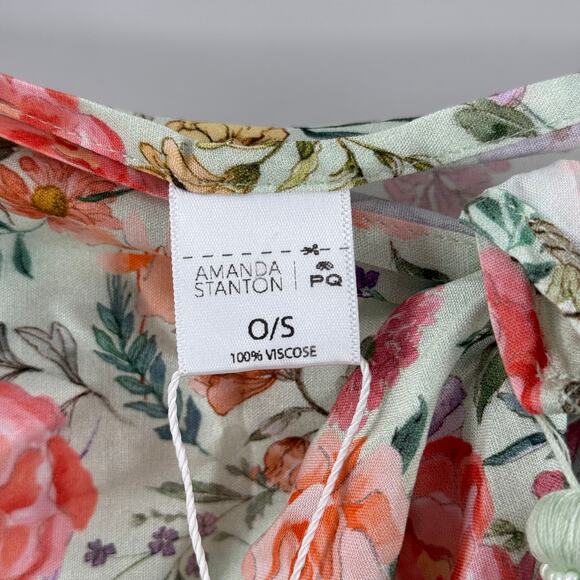 PQ PILYQ SWIM Sarong One Size Amanda Stanton Little Tassel Floral Beach Swim NWT - Picture 4 of 13